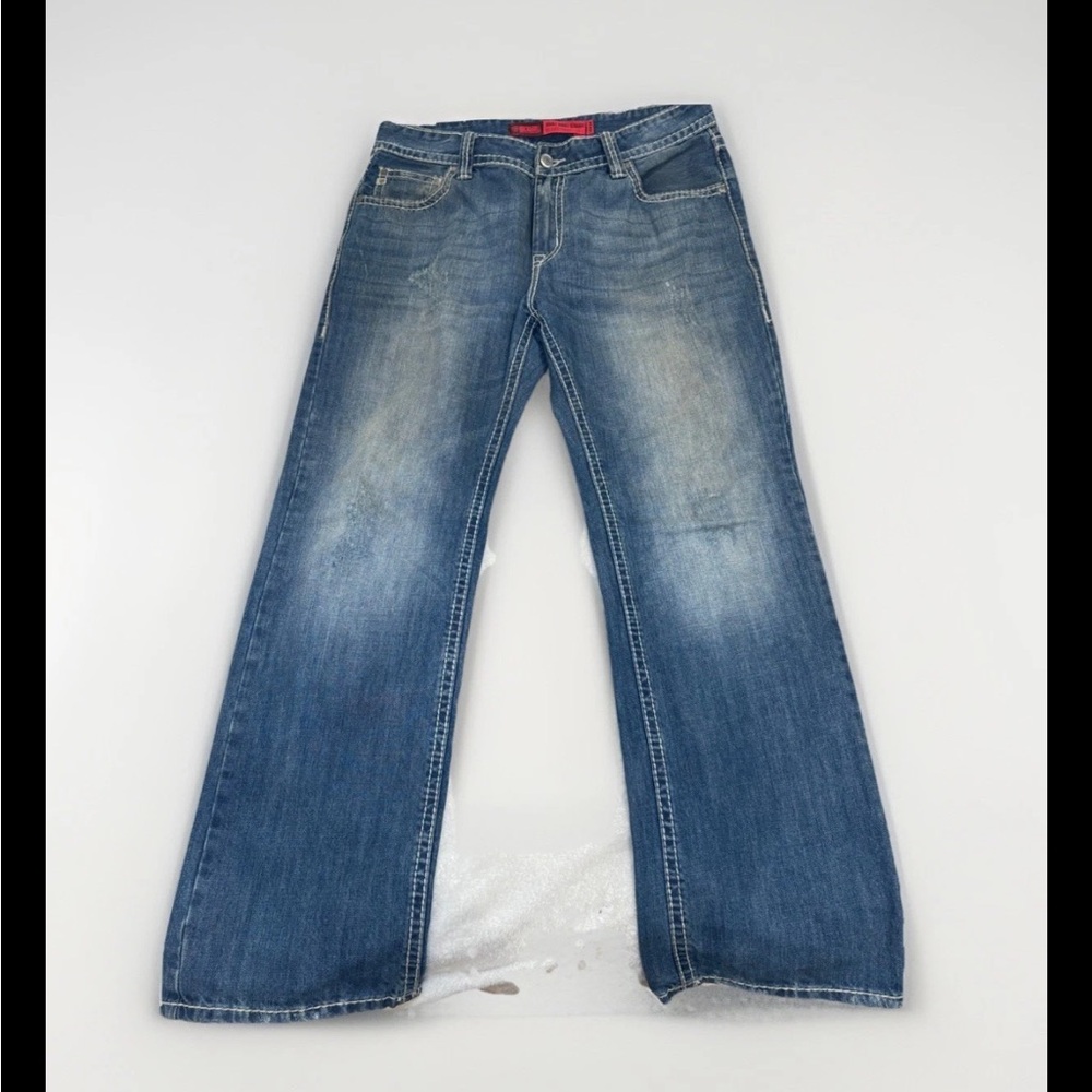 Men's Bootcut Jeans in Classic Blue Size 36x34